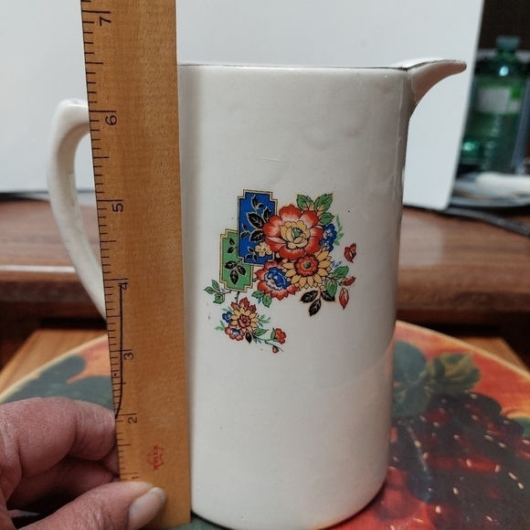 Antique* Royal Art Pottery Longton Ceramic Pitcher - Picture 10 of 11